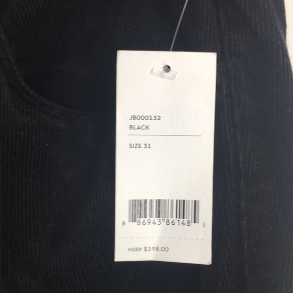 J Brand black cropped corduroy jeans - Picture 3 of 7